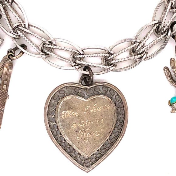 Vintage USC Sterling Silver Charm Bracelet - Picture 4 of 4